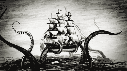 Octopus Tearing ship apart